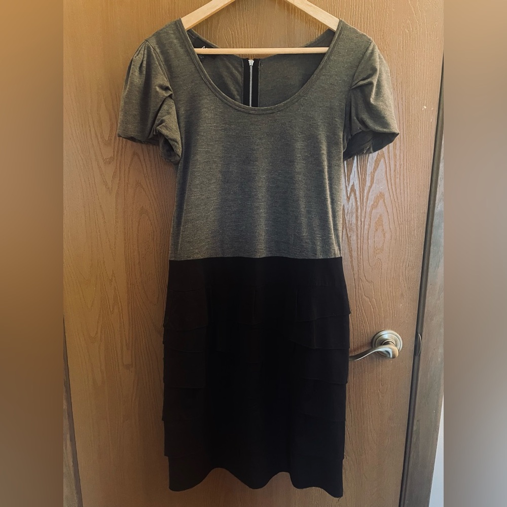 AGB Gray and Black Mini Dress